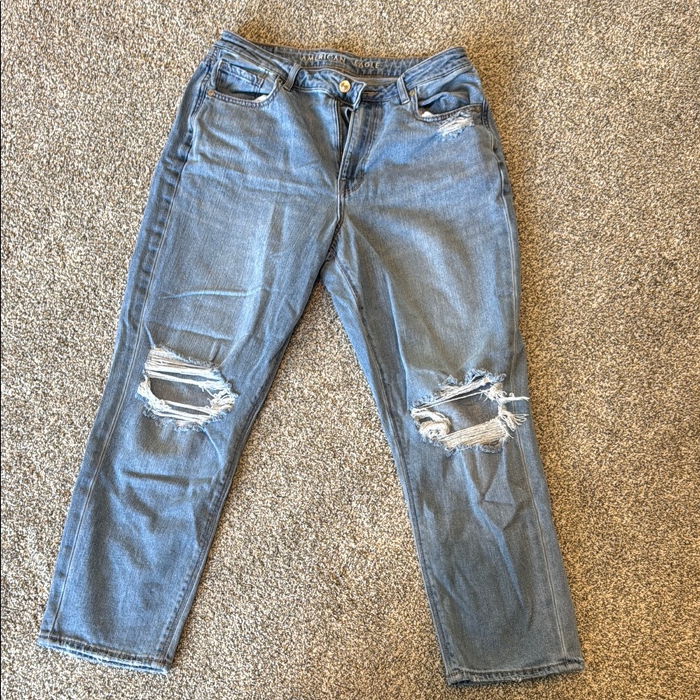 American Eagle Outfitters Blue Boyfriend Jeans Relaxed Fit